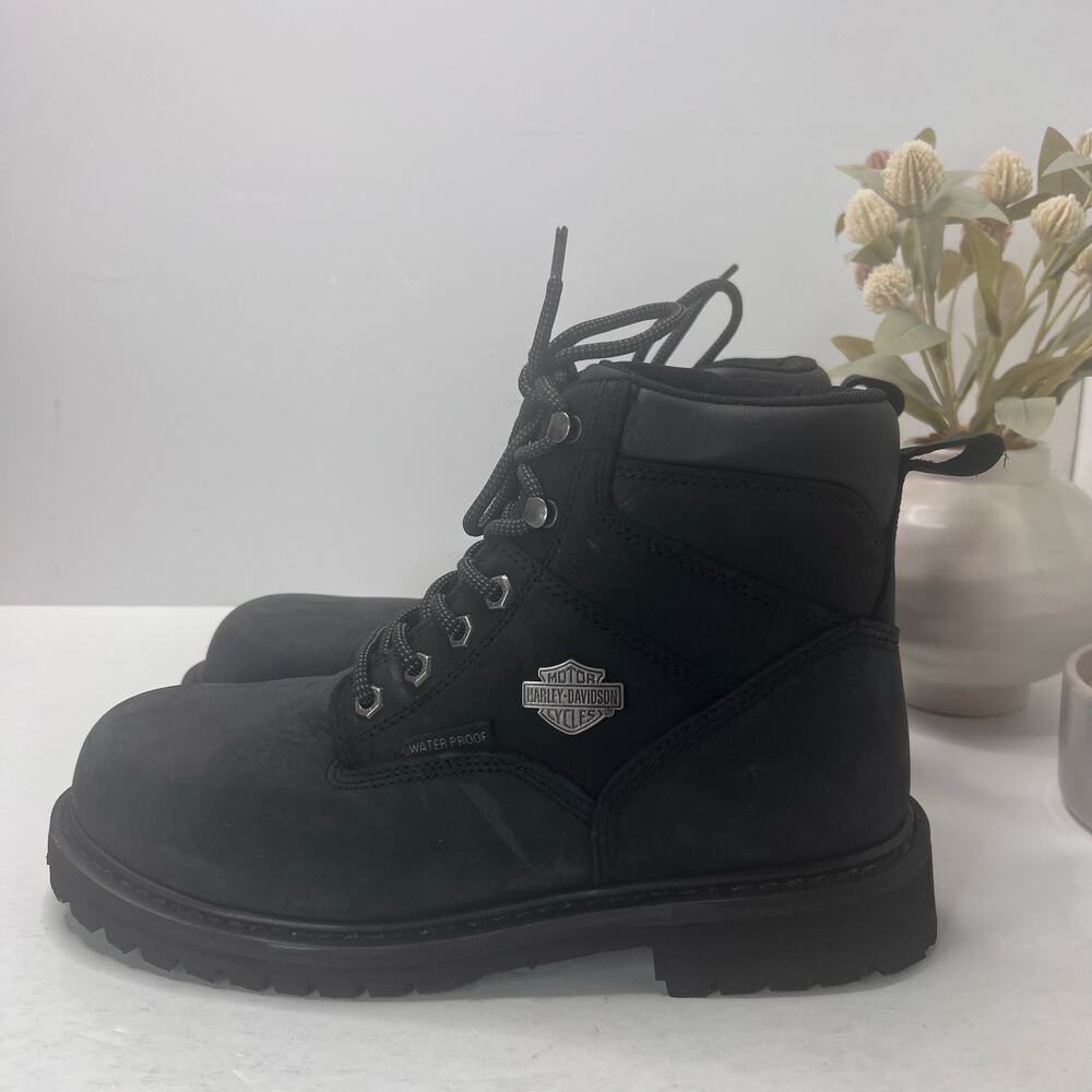 New Harley Davidson Gavern Composite Toe Waterproof Boots Black Men's 8.5M NWOB